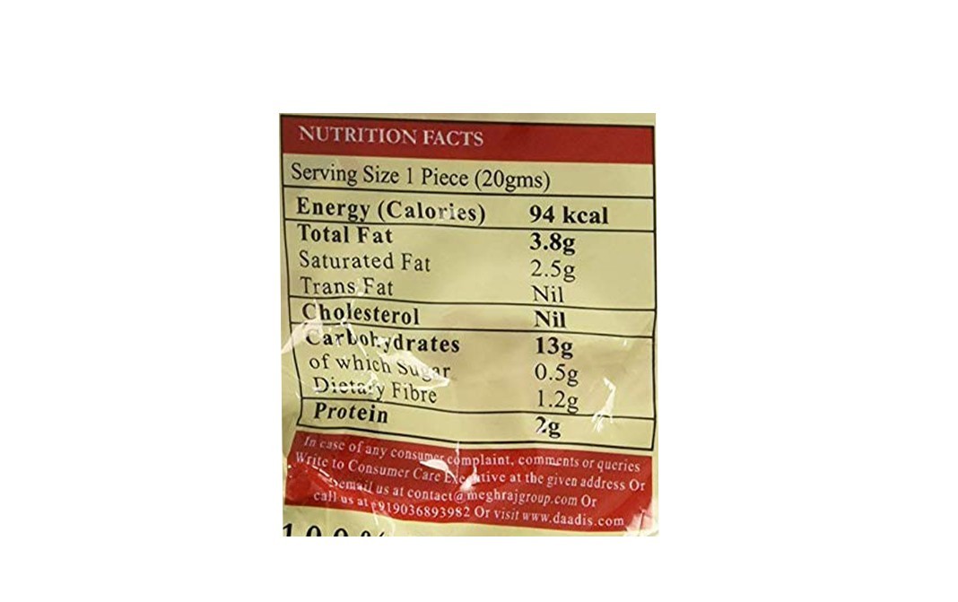 Daadi's Golden Wheat Crisps Panipuri Khakhra   Pack  180 grams